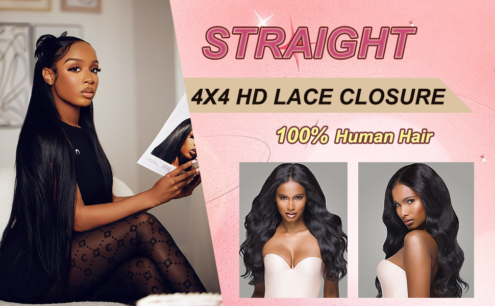 4x4 closure,closure human hair,human hair closure,lace closure,hd lace closure,closure