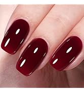 AILLSA Red Gel Polish Jelly Queen Hearts Burgundy Translucent Gel Nail Polish Dark Wine Gel Polis...