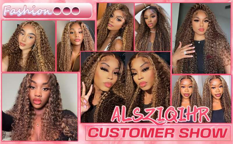 highlight lace front wigs human hair highlight water wave wig 27lace front wig human hair