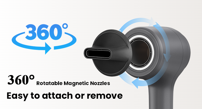 hair dryer with magnetic attachments