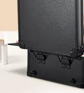 Makeup Case with Magnetic Lighted Mirror Cosmetic Train Box Detachable LED Mirror Adjustable Brig...