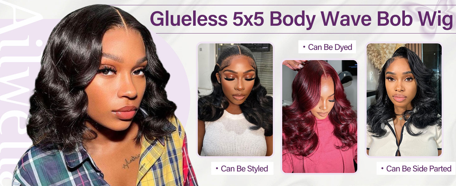 human hair bob wigs for black women