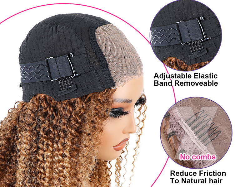 Wear and Go Glueless Curly Bob Wig Human Hair Pre Plucked Water Wave wigs,Pre cut Lace Front Wigs