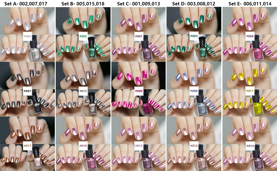 metallic silver gold nail polish metallic nail polish mirror effect pink black glitter shimmer gel