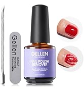 Gellen Gel Nail Polish Remover, Gel Polish Remover for Nails with Cuticle Pusher and Nail File, E...