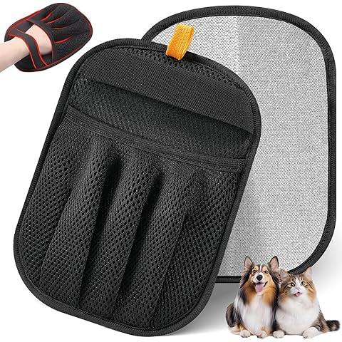 Pet Hair Removal Glove for Cats & Dogs, Upgraded Five-Finger Electrostatic Pet Hair...