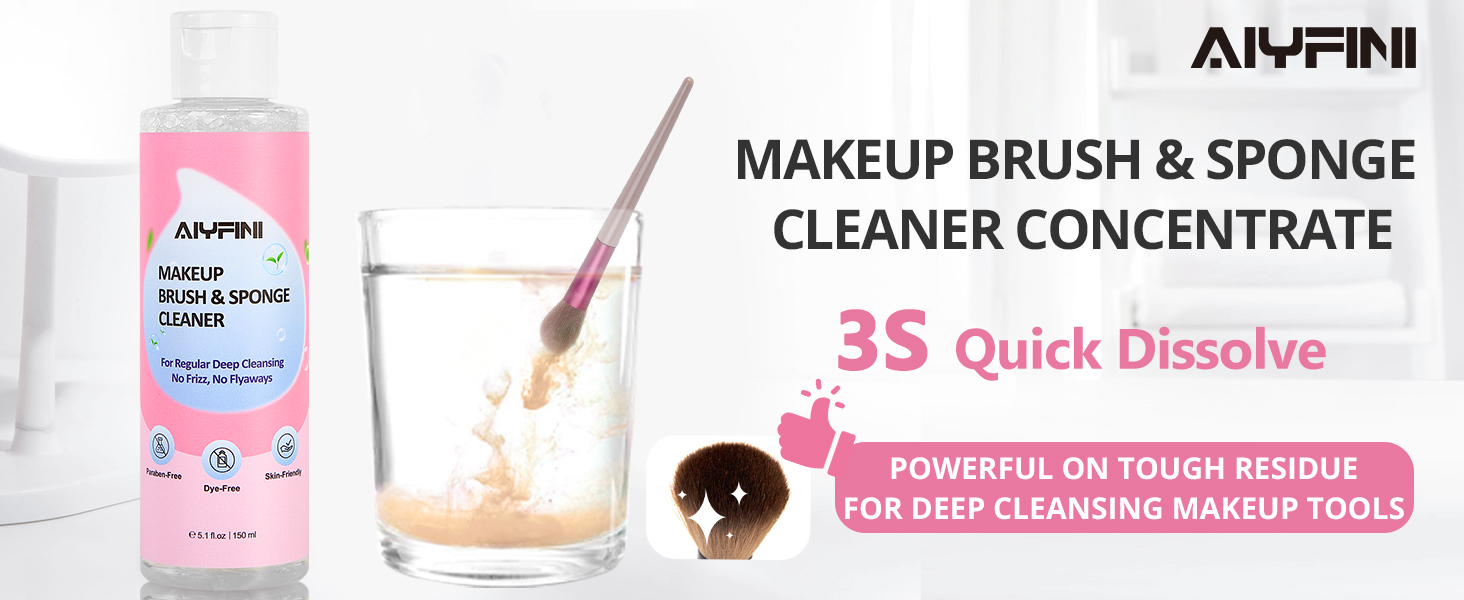 makeup brush and sponge cleaner concentrate quik dissolving choice for deep cleansing