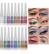 16 Colors Glitter Metallic Liquid Eyeliner Set Waterproof Long Lasting Eye Liner pencil Pigmented...
