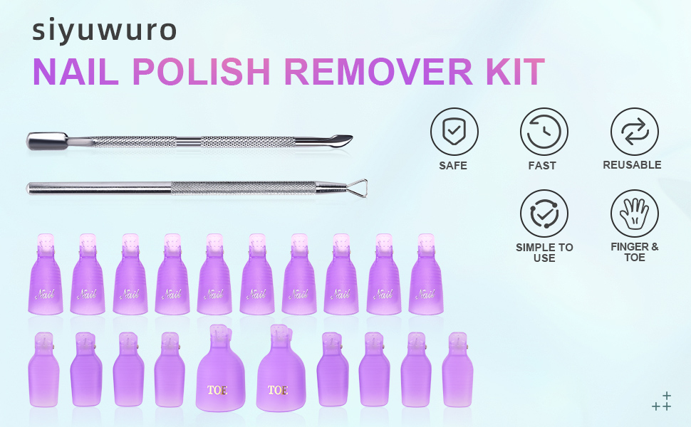 Purple Nail Polish Remove Set