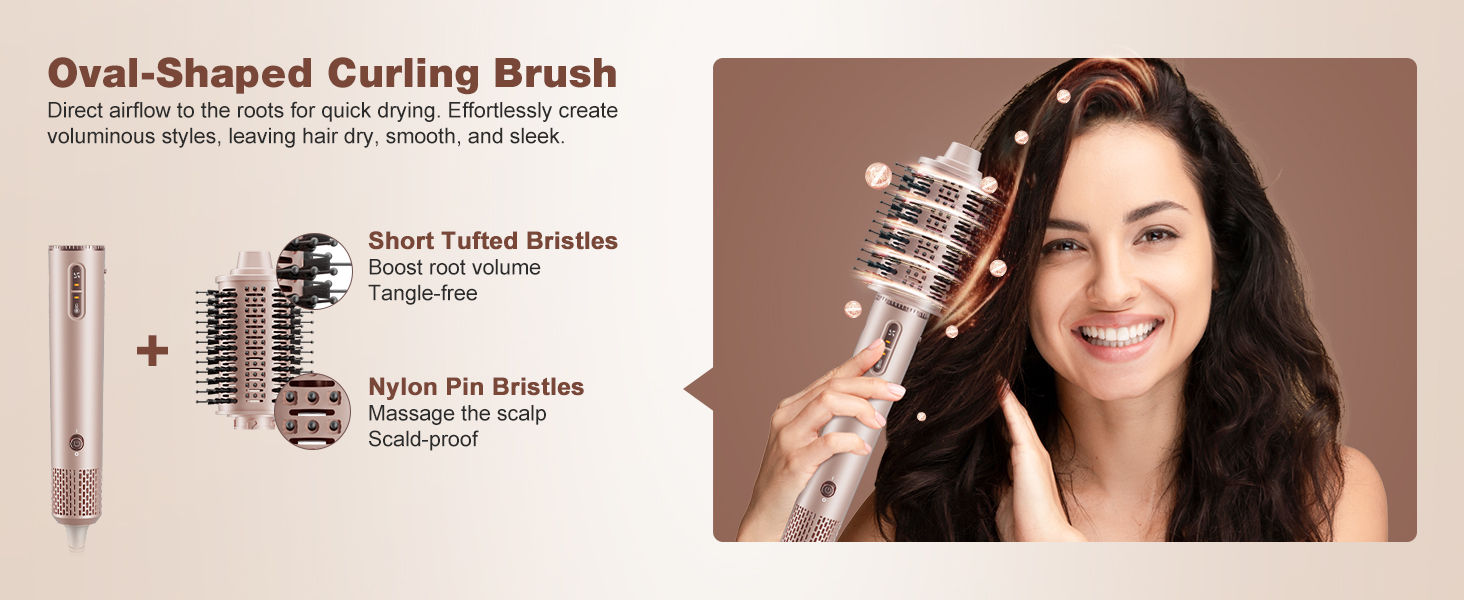 hot air brush styler and dryer