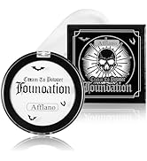 Goth White Cream to Powder Makeup Foundation,Professional Clown Face Body Paint with Matte Finish...