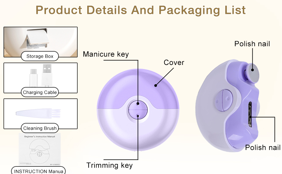 Electric Nail Clippers with Nail Trimming Kit