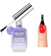 Gellen No Wipe Gel Top Coat, 18ml Tempered Scratch Resistant Clear Nail Polish Finish, Soak Off U...