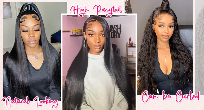 straight human hair wig