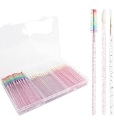 150 Piece Disposable Makeup Applicator Tool Kits,Mixing 50pcs Disposable Mascara Wands 50pcs Eyel...