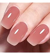 AILLSA Nude Gel Polish Tipsy Red Jelly Gel Nail Polish Sheer Neutral Color Translucent Gel Polish...