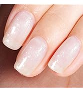 AILLSA White Glitter Gel Polish - Shimmer Silver Neutral Color, Milky Sparkle UV Gel Nail Polish,...