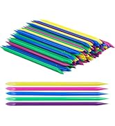 Nail Art Cuticle Pusher Sticks, 100 PCs Disposable Double-Sided Cuticle Remover Set Hygienic Nail...
