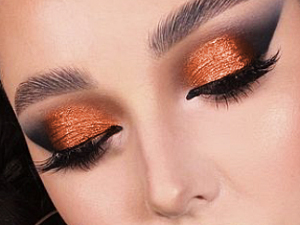 warm red eyes makeup fall makeup