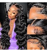 32inch 13x6 Lace Front Wigs Human Hair 220 Density Body Wave HD Lace Front Wigs Human Hair Pre Pl...