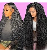 Deep Wave Lace Front Wigs Human Hair 210 Density 13x6 Lace Front Wigs Human Hair Pre Plucked 30 I...