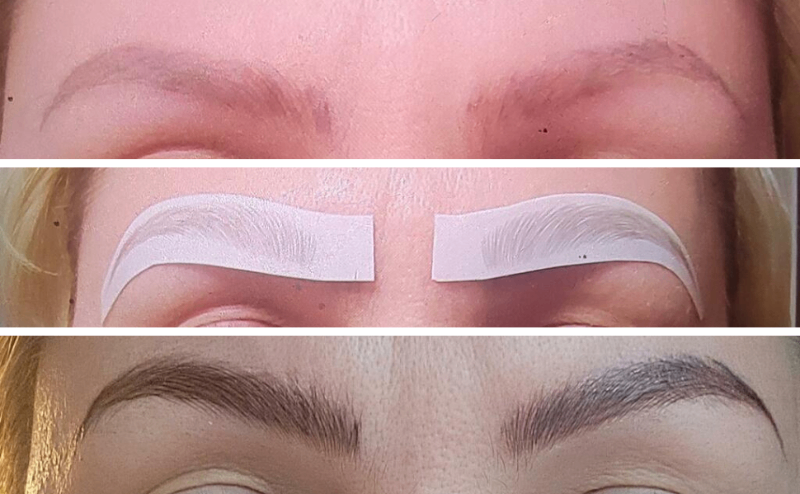 How to use eyebrow tattoo stickers
