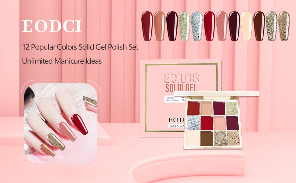 solid gel nail polish palette