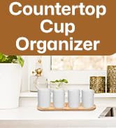 Truvalent Kitchen Countertop Cup Organizer | Wooden Cup Holder Dish for Kids & Families | Stylish...