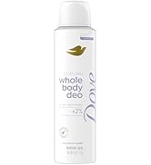 Dove Whole Body Deo Aluminum Free Invisible Spray Deodorant Coconut & Vanilla for 72h Odor Contro...
