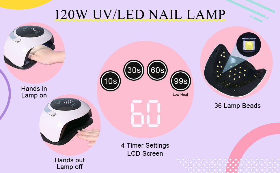 120W UV NAIL LAMP