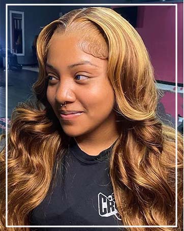 Highlight Ombre Lace Front Wigs Human Hair Pre Plucked with Baby Hair