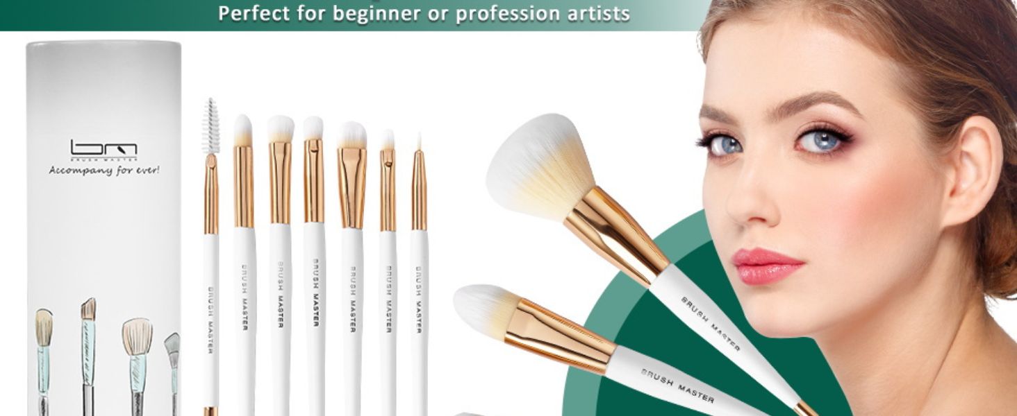 white makeup brushes