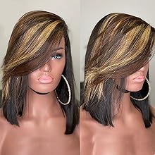 5X5 Pu Silk Base Fake Scalp lace closure bob straight wig