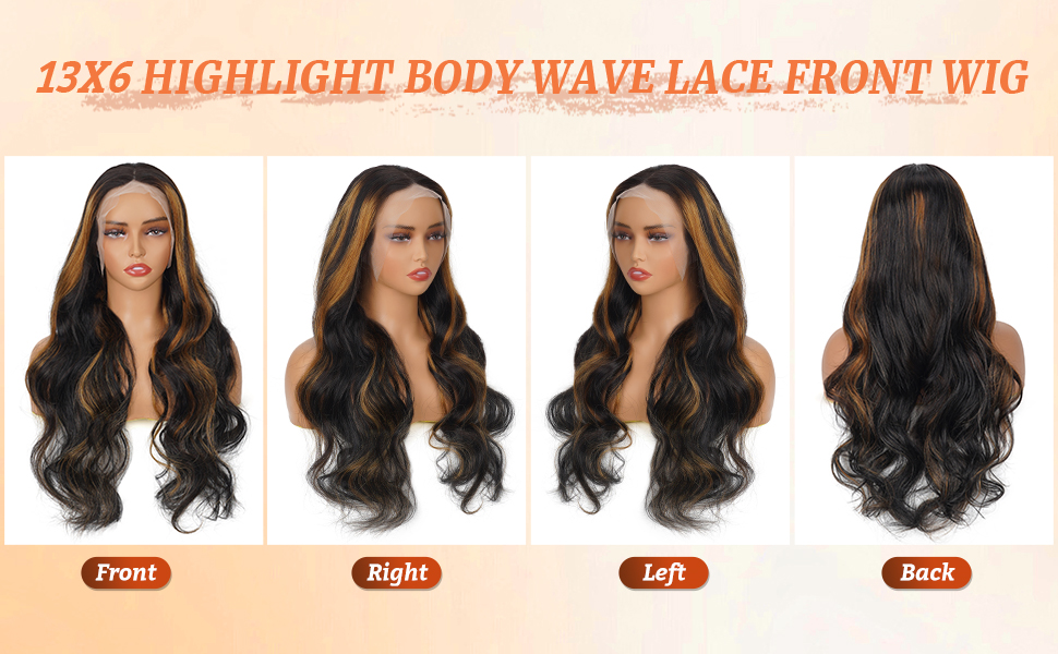 Ombre Lace Front Wig Human Hair