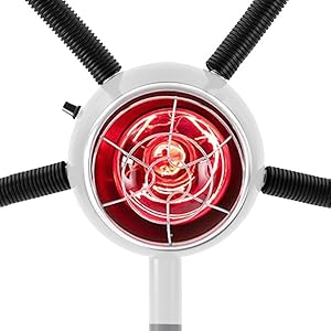5 Head 750W Infrared Heat Lamp Red Light