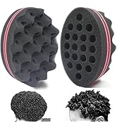 AIR&TREE Hair Sponge,Big Holes Magic Twist Brush,Curl Sponge for Natural Hair,Tornado Locking Afr...