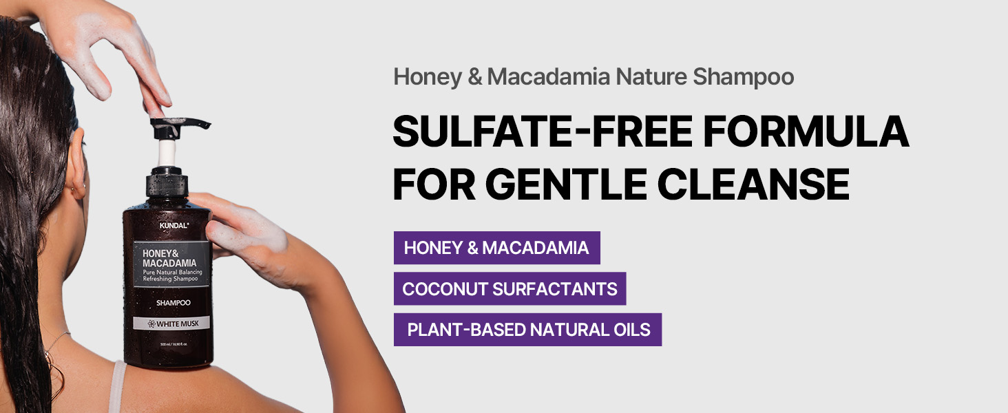kundal honey macadamia natural shampoo frizz control protein repair
