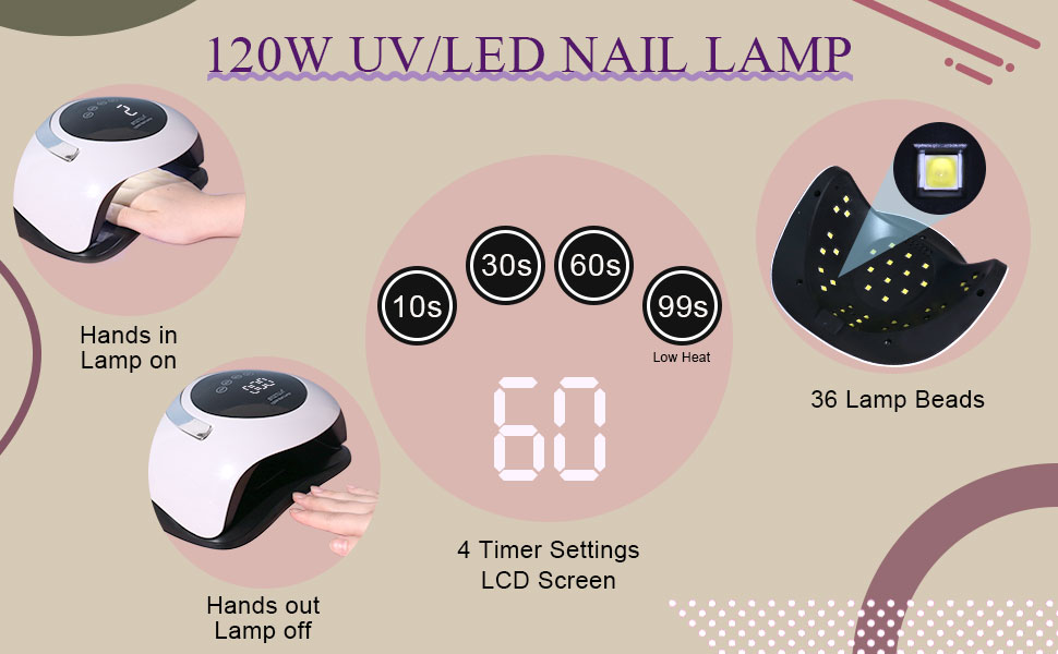 120W UV NAIL LAMP