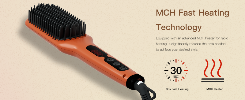 hair straigtener brush