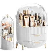 Makeup Organizers Countertop, Makeup organization for Vanity, Cosmetic Storage with Lid and Drawe...