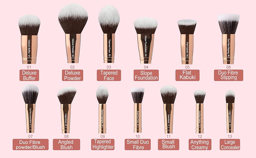 30Pcs rose Gold Pink Luxury Quality Brushes Set