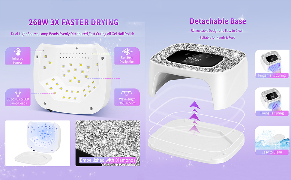 Diamond Dail Dryer with 36 Lamp Beads