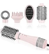 Hair Dryer Brush Set, IG INGLAM 4 in 1 Blowout Brush, Negative Ion Detachable Hair Dryer & Styler...