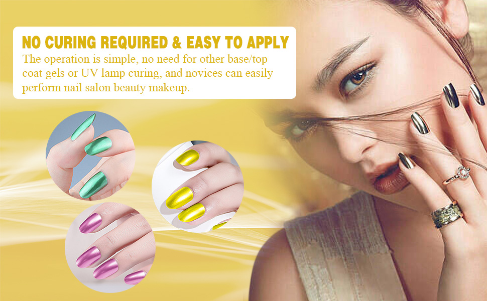 gel nail-polish chrome mirror colorful nail lacquers uv luster glossy nail polish set kit