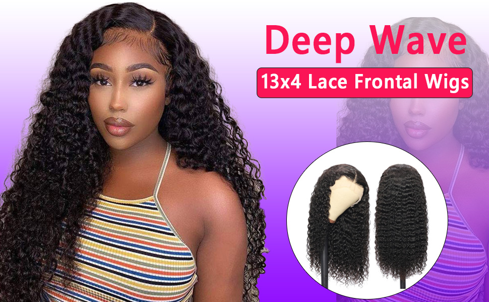 deep wave wigs 13x4 lace frontal