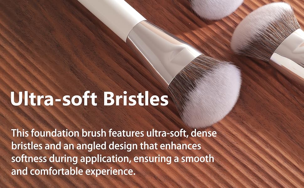 angled foundation makeup brush for liquid and cream powder foundation