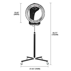 Samger 110V 950W Professional 3 in 1 Rotating Hair Dryer Orbiting Standing Hair Dryer on Wheels