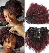 human hair clip in extensions for black women