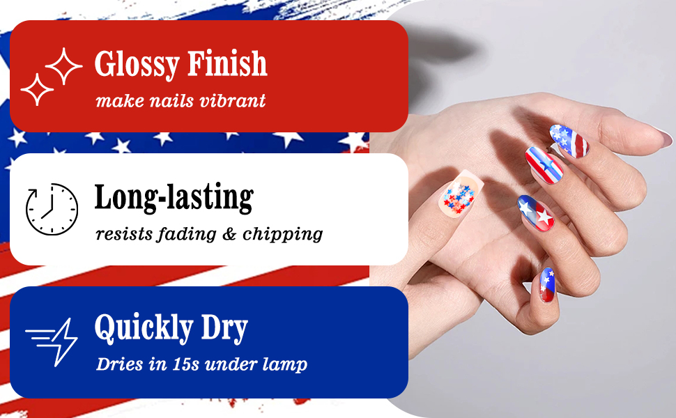 red white and blue nail polish