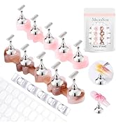 MelodySusie Nail Stand for Press Ons, Flower and Heart Shape Magnetic Base for Painting Display w...